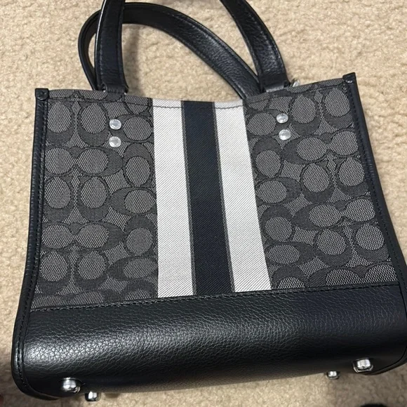 Coach Black and Gray Signature Tote - Picture 3 of 3